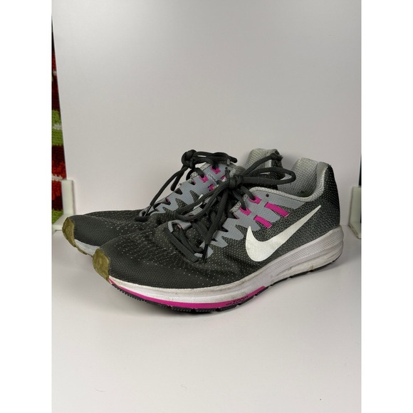 Nike Air Zoom Pegasus 32 Running Shoes Womens 11 Gray Pink Athletic Sneakers - Picture 3 of 9